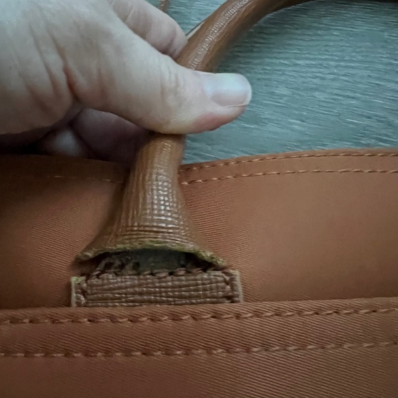 Longchamp Nylon Satchel / Crossbody Bag – Tan - Picture 5 of 7